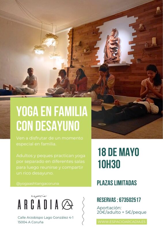 Yoga en familia con desayuno en coruña